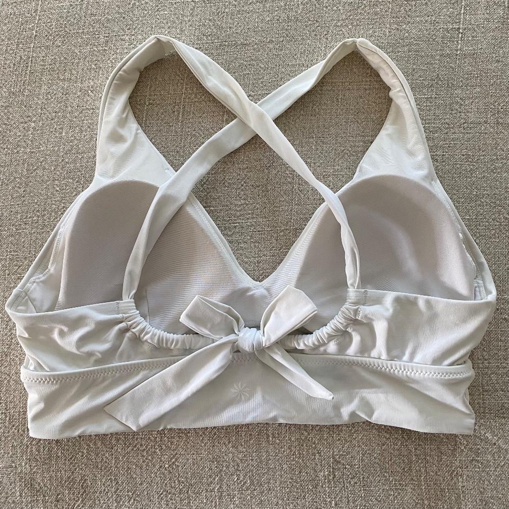 Athleta Plunge Bikini Top White - Size M - Picture 4 of 7